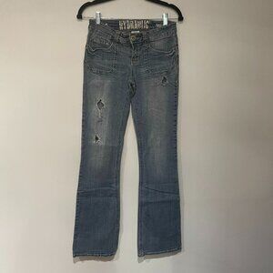 Hydraulic Vintage Low Rise Ripped Jeans